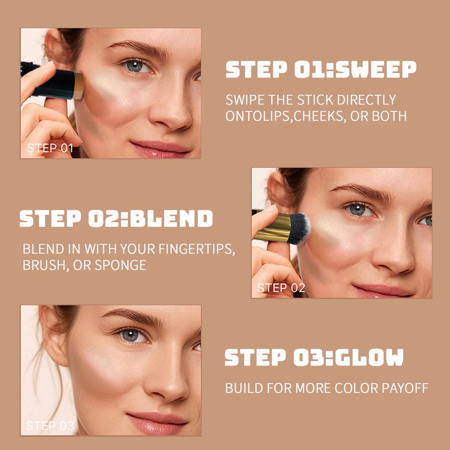 Stick Contour Visage Waterproof — Maquillage Contouring & Correcteur Pratique