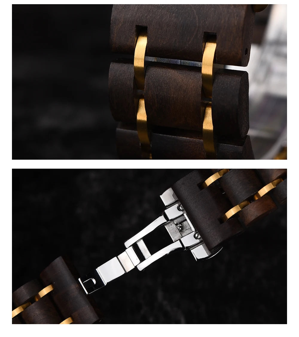 BOBO BIRD Montre Homme Bois Quartz — Casual, Cadeau Unique, Livraison Directe