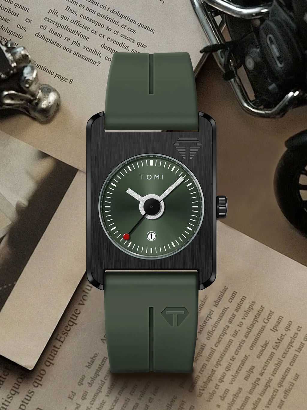 Montre Homme Fashion Quartz — Petit Cadran Carré, Boucle Magnétique, Casual Léger
