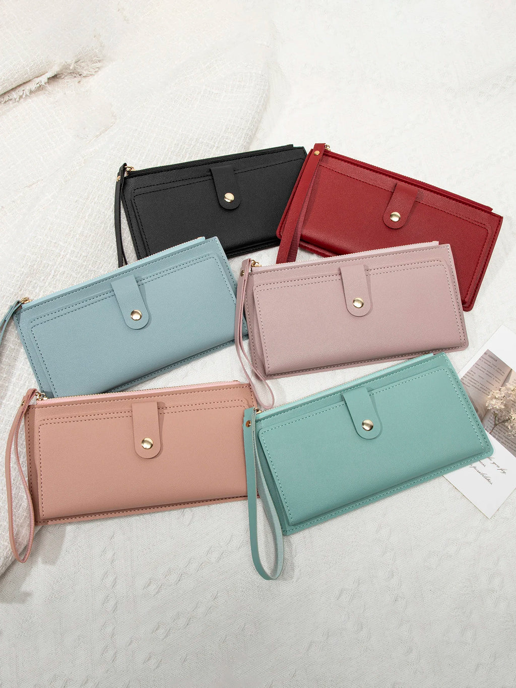 Porte-Monnaie Ultra-Fin Cuir PU Femme — Multifonction, Porte-Cartes Long Pratique