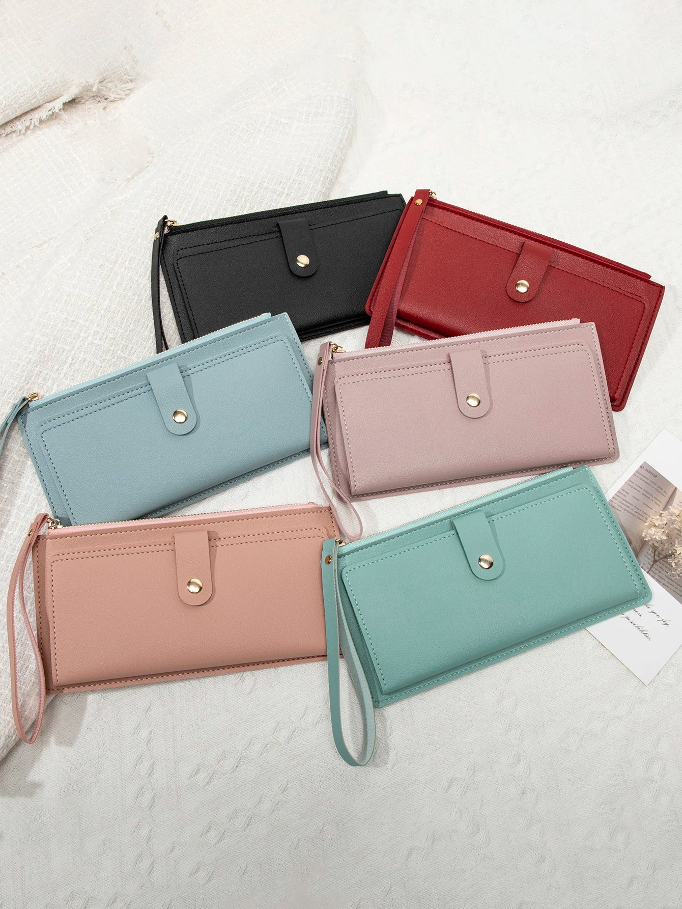 Porte-Monnaie Ultra-Fin Cuir PU Femme — Multifonction, Porte-Cartes Long Pratique