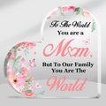 Plaque Décorative Cœur "Love Mom" – Cadeau Fête des Mères & Anniversaire