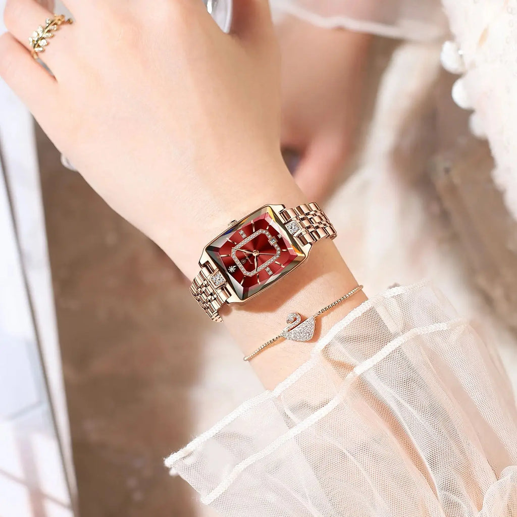Montre Femme POEDAGAR Luxe Quartz — Acier Inoxydable, Étanche, Date, Fashion