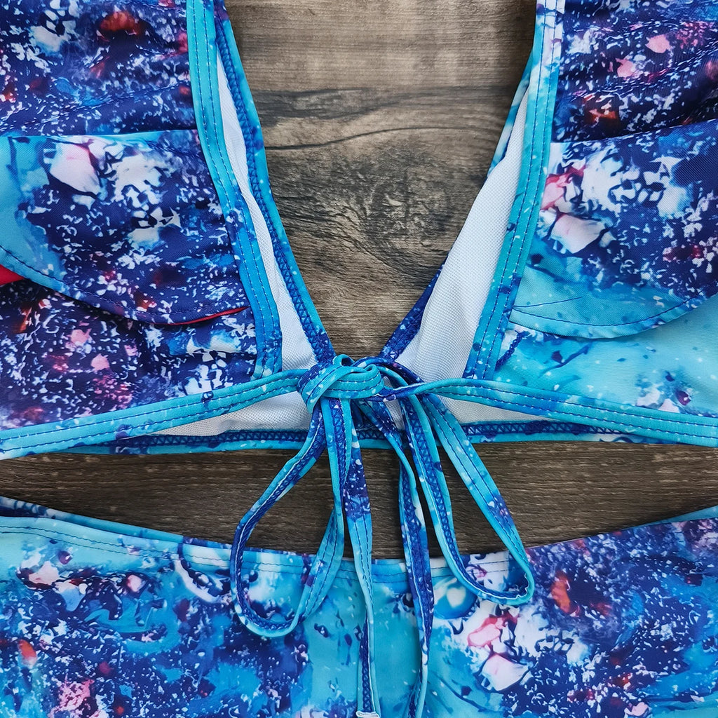Bikini Taille Haute Bandage Floral 2026 — Volanté, Push Up, Bretelles Brésilien