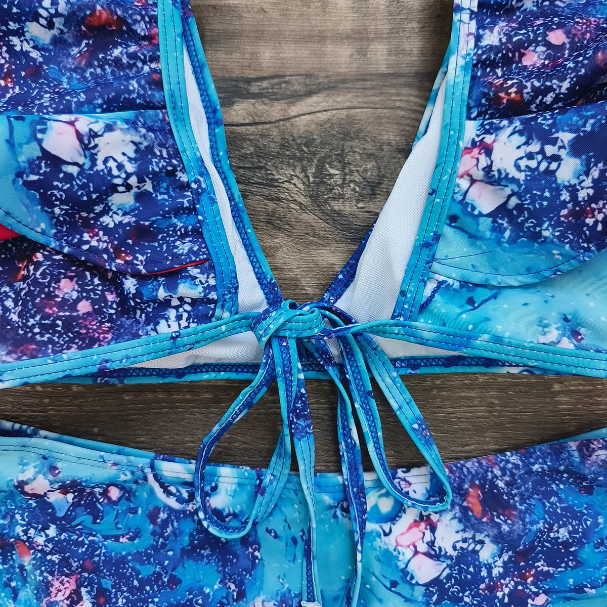 Bikini Taille Haute Bandage Floral 2026 — Volanté, Push Up, Bretelles Brésilien