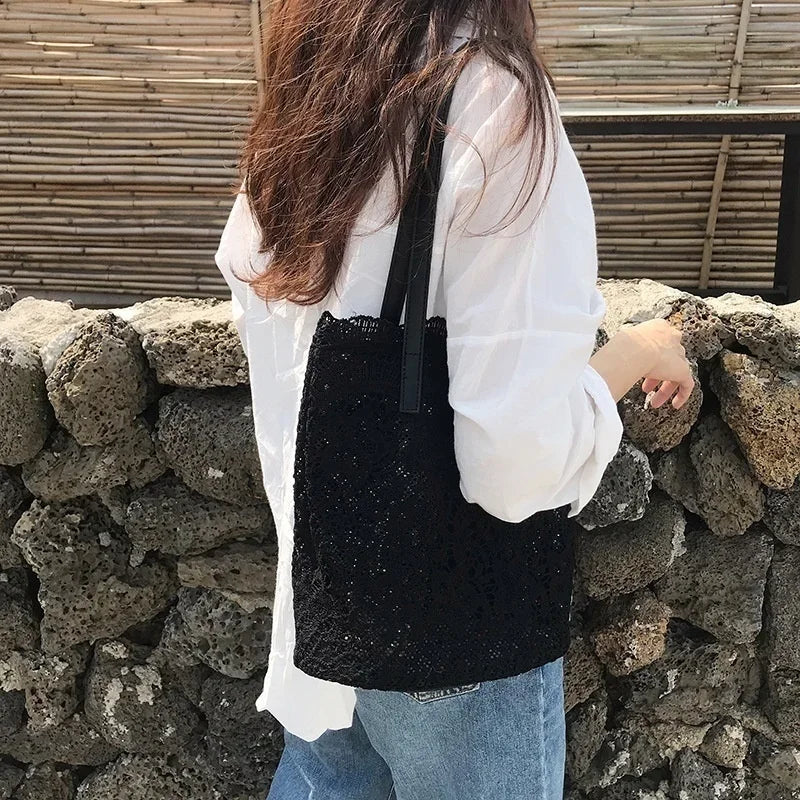 Sac À Main Femme Toile & Cuir — Bandoulière Luxe, Style Casual Fashion