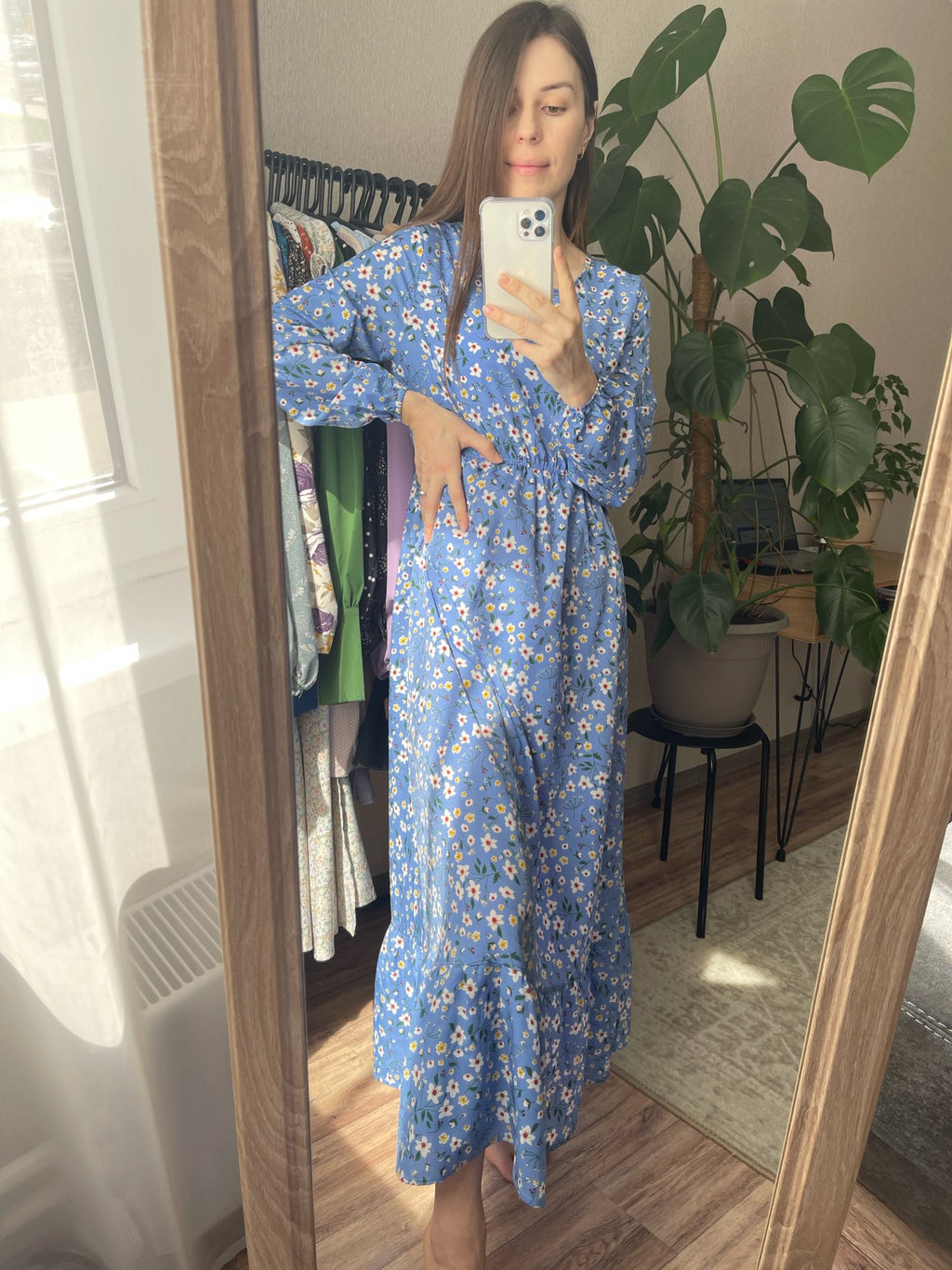 Robe Maxi Femme Été — Imprimé Floral Manches Longues Plage & Soirée