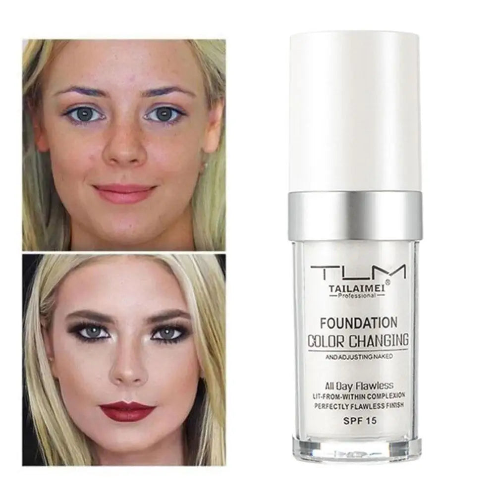 Fond de Teint Changeant de Couleur 1/2/3 Pièces Waterproof Hydratant