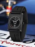 Montre Homme Fashion Quartz — Petit Cadran Carré, Boucle Magnétique, Casual Léger