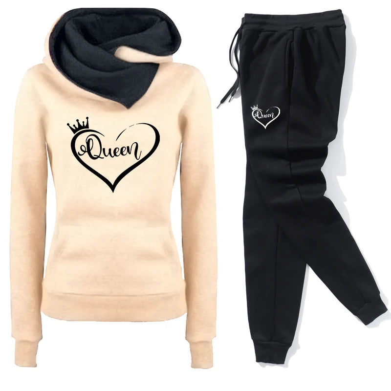 Survêtement Femme Casual Sport 2025 — Sweatshirt Manches Longues & Pantalon