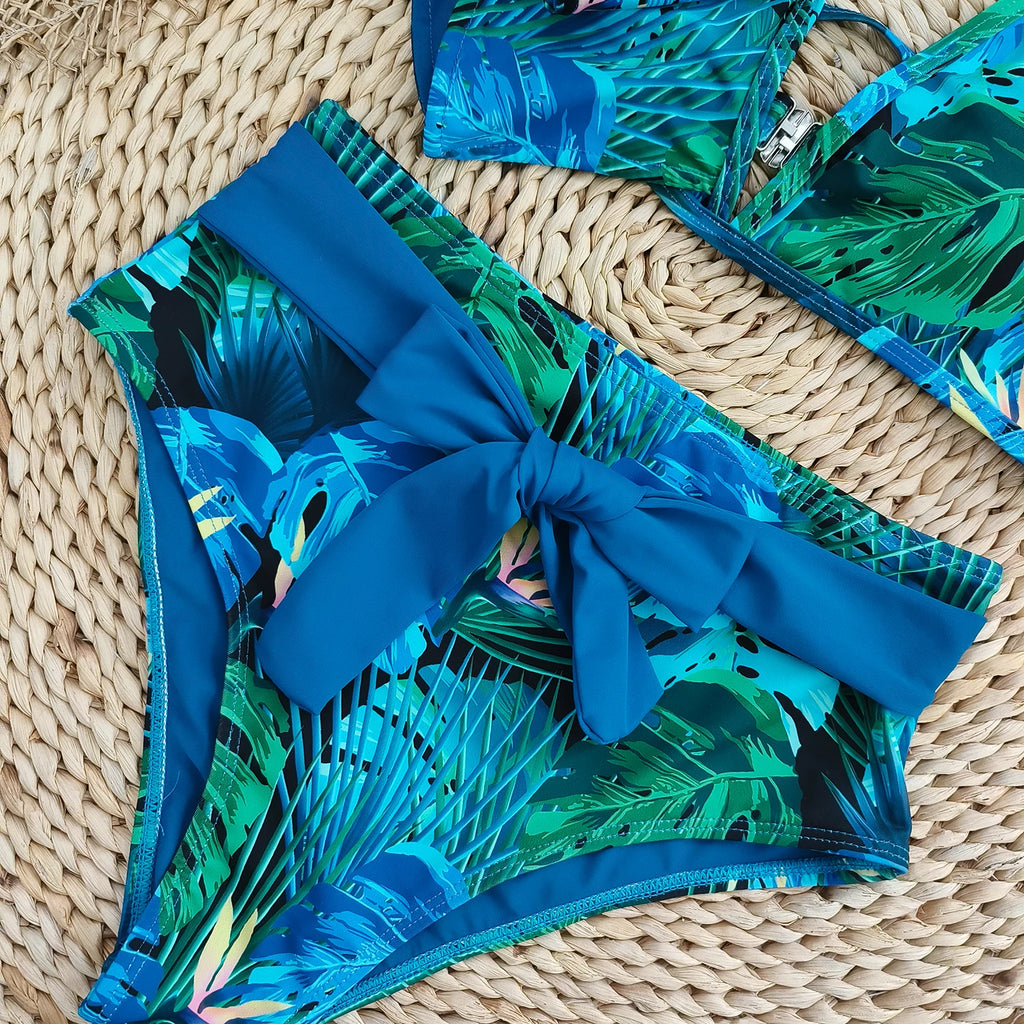 Bikini Taille Haute Bandage Floral 2026 — Volanté, Push Up, Bretelles Brésilien