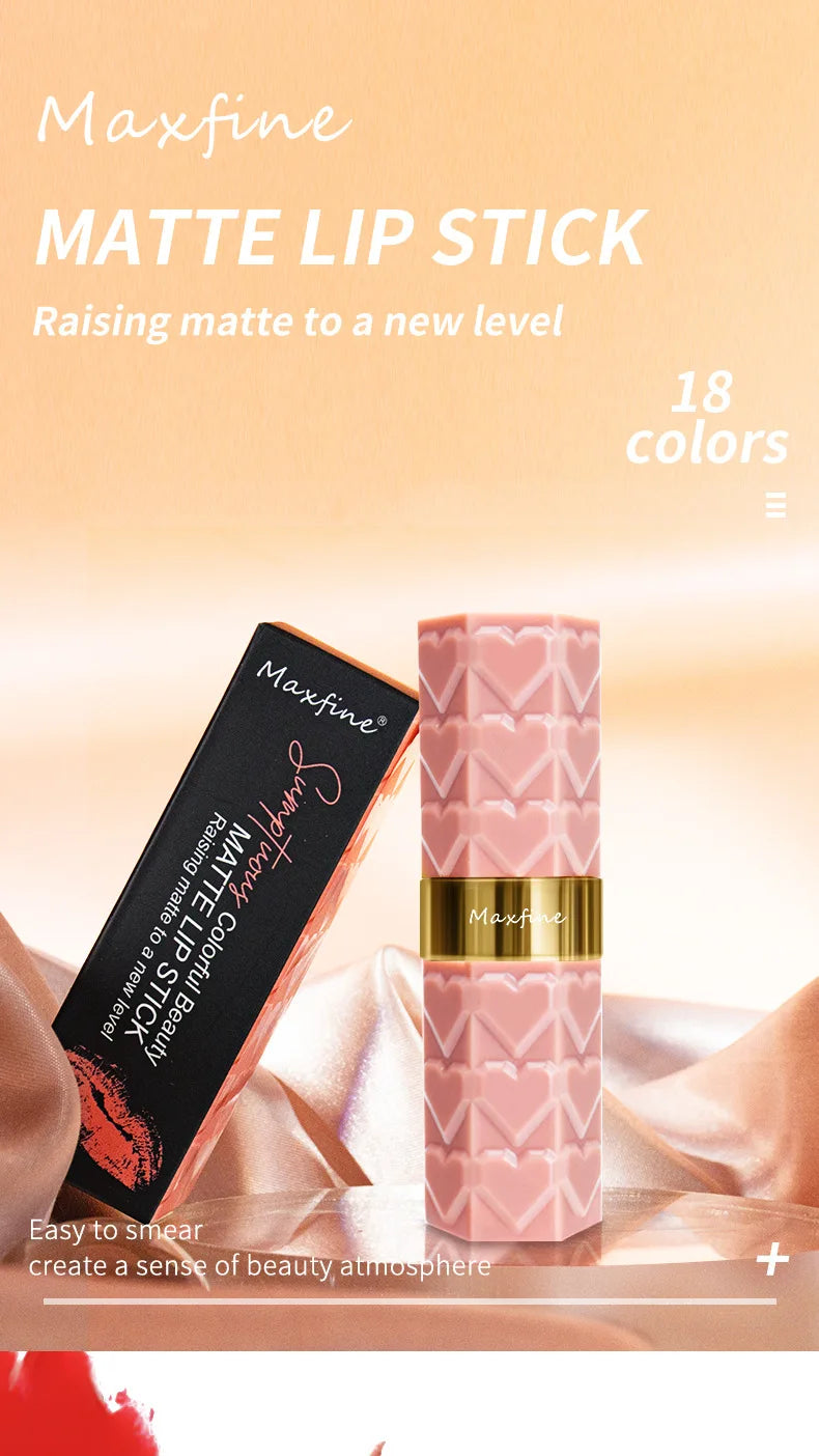 Rouge à Lèvres Mat Nude 4 Couleurs — Waterproof, Longue Tenue, Velours Sexy