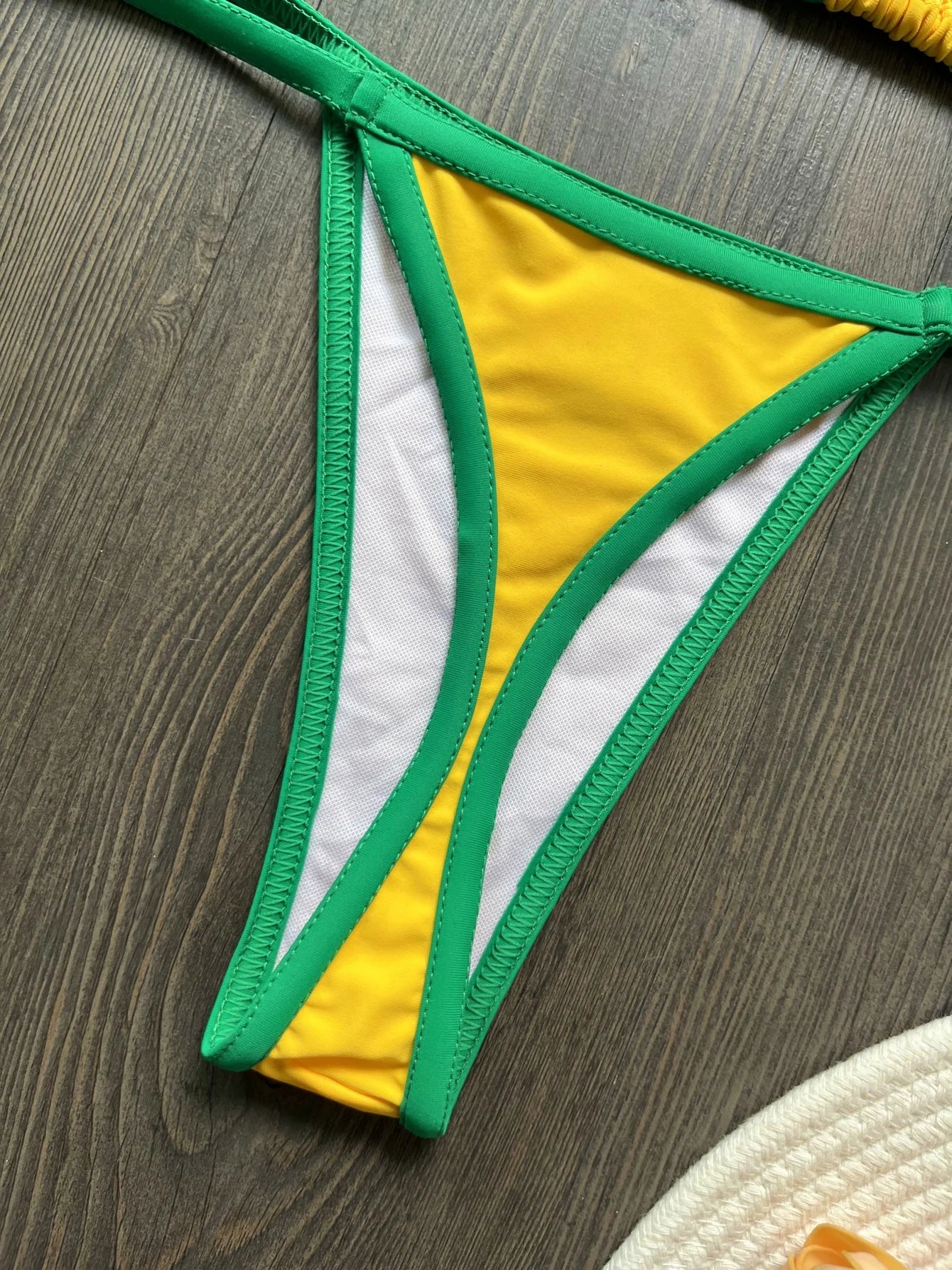 Bikini Brésilien Broderie Femme RUOTONSEPT — Drapeau Brésil, Deux Pièces, Maillot de Bain Été
