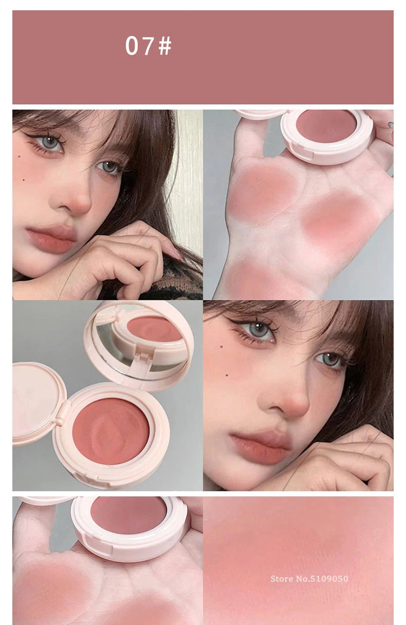 Blush Mousse Rose Fille Palette 4 Couleurs Mat & Pêche — Contouring Visage