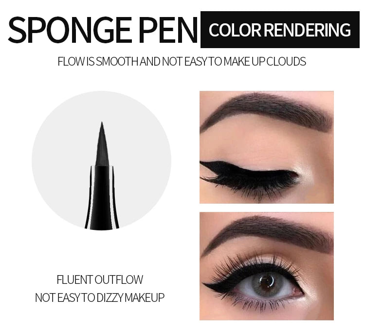 Set Eyeliner Liquide & Mascara 4D YANQINA — Waterproof, Crayon Sourcils, Yeux