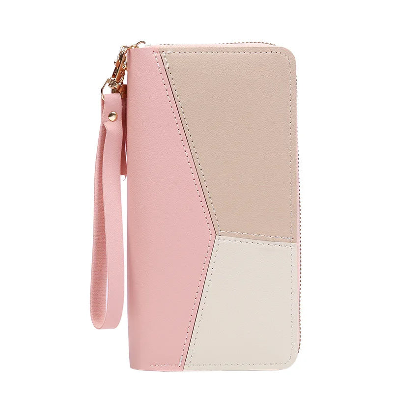 Portefeuille Long Femme Cuir PU Fermeture Éclair — Porte-Monnaie & Cartes, Pratique