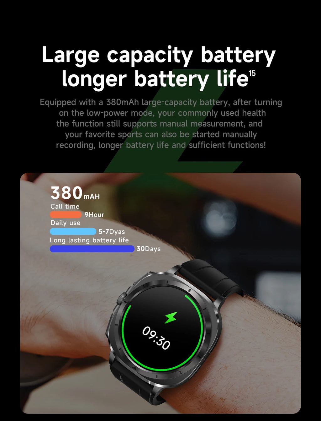 Montre Connectée Santé ECG Laser 2025 — Tension Artérielle, Acide Urique, NFC, Appels