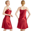 Nuisette Femme Satin Dos Nu Bretelles — Chemise de Nuit Sexy, Lounge Été