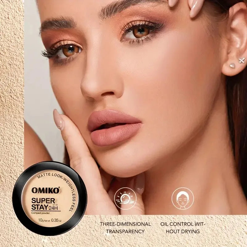 Poudre Compacte Waterproof Longue Tenue Full Coverage — Fond de Teint 3 Couleurs