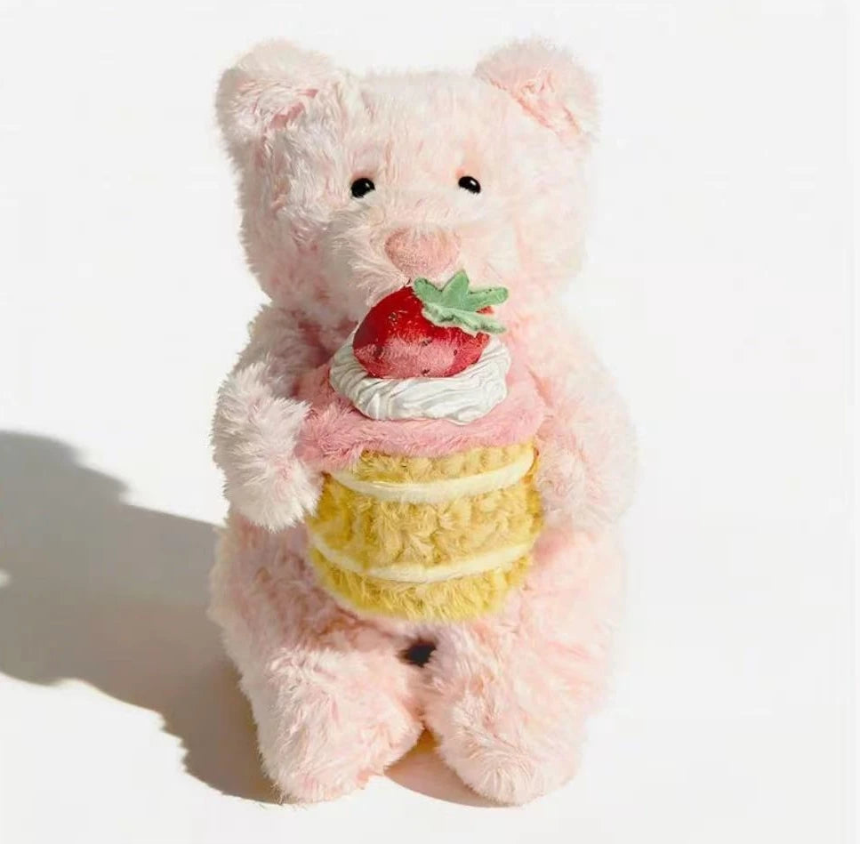 Peluche Ours Leora JELLYCAT – Édition Limitée Gâteau aux Fraises