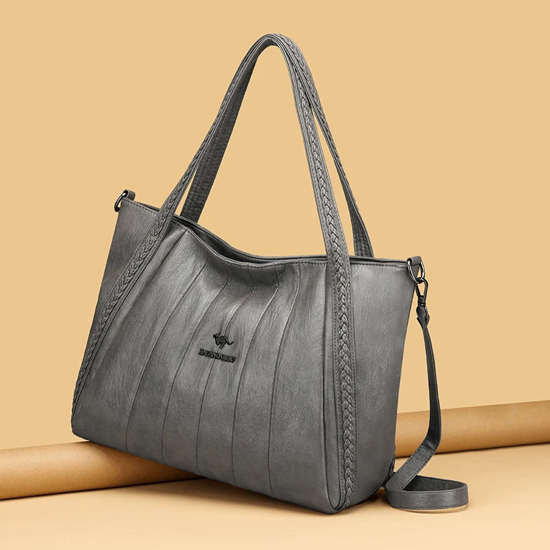 Sac À Main Femme Cuir PU Grande Marque — Tote Casual Élégant, Bandoulière