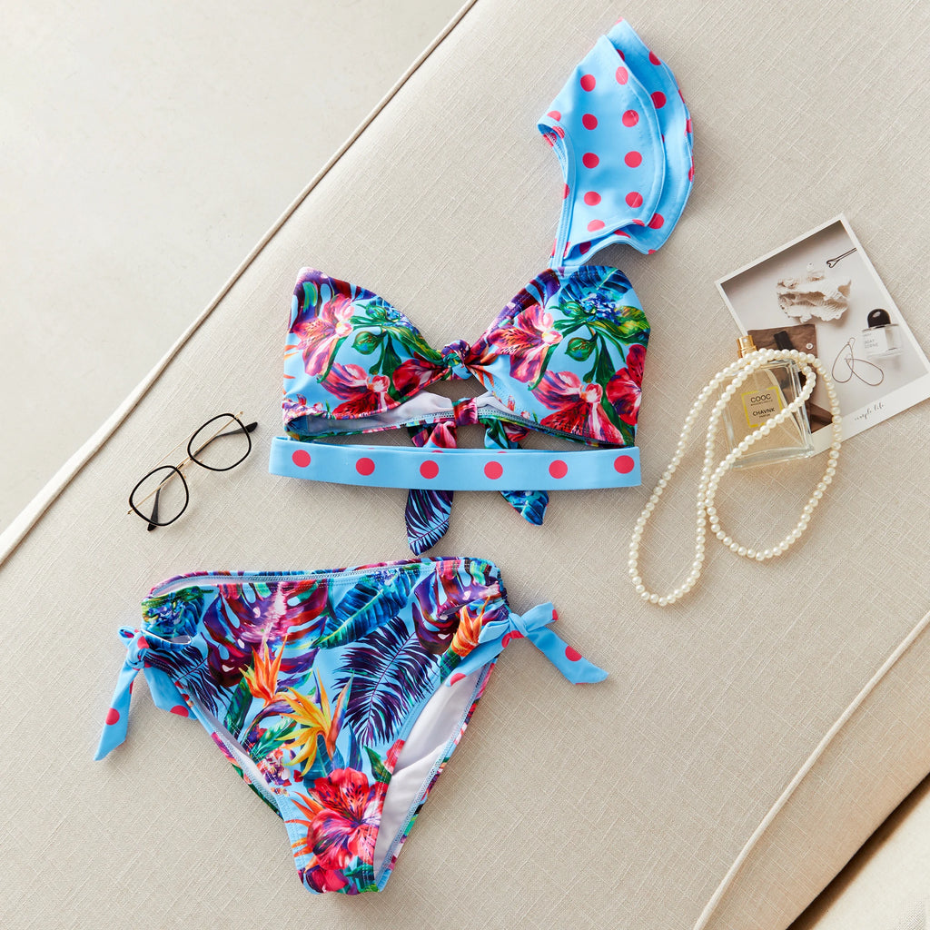 Bikini Taille Haute Bandage Floral 2026 — Volanté, Push Up, Bretelles Brésilien