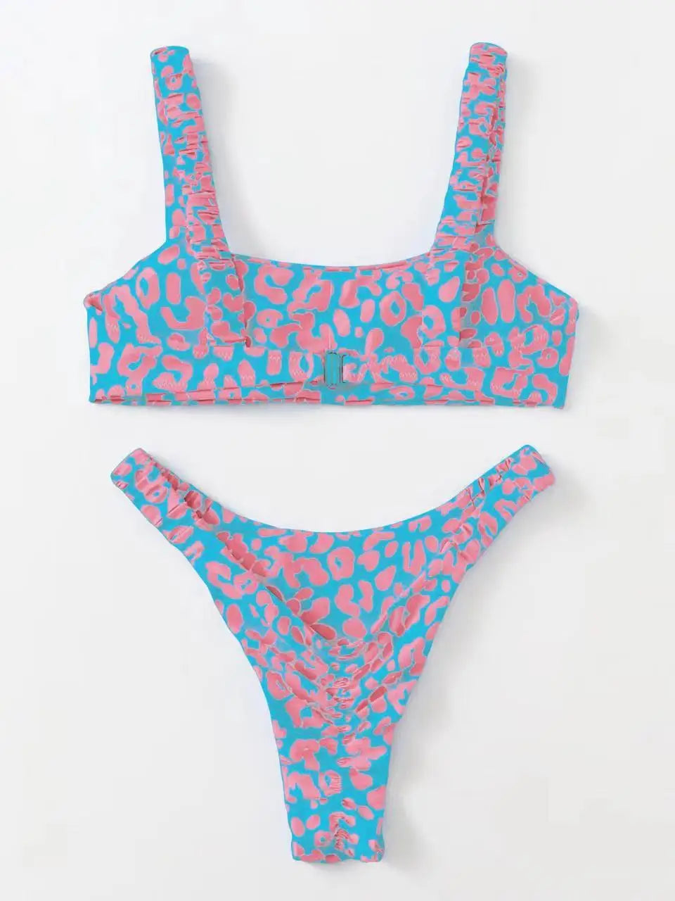 Micro Bikini Sexy 2 Pièces Léopard 2026 — Taille Haute, Bretelles, Maillot de Bain Femme