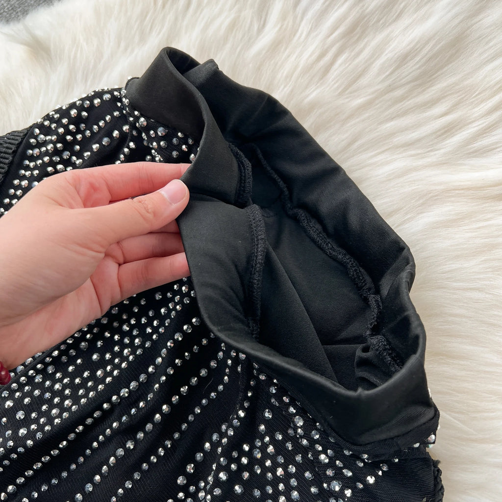 Ensemble Femme Manches Longues Sequins & Franges — Jupe Longue Tendance 2024