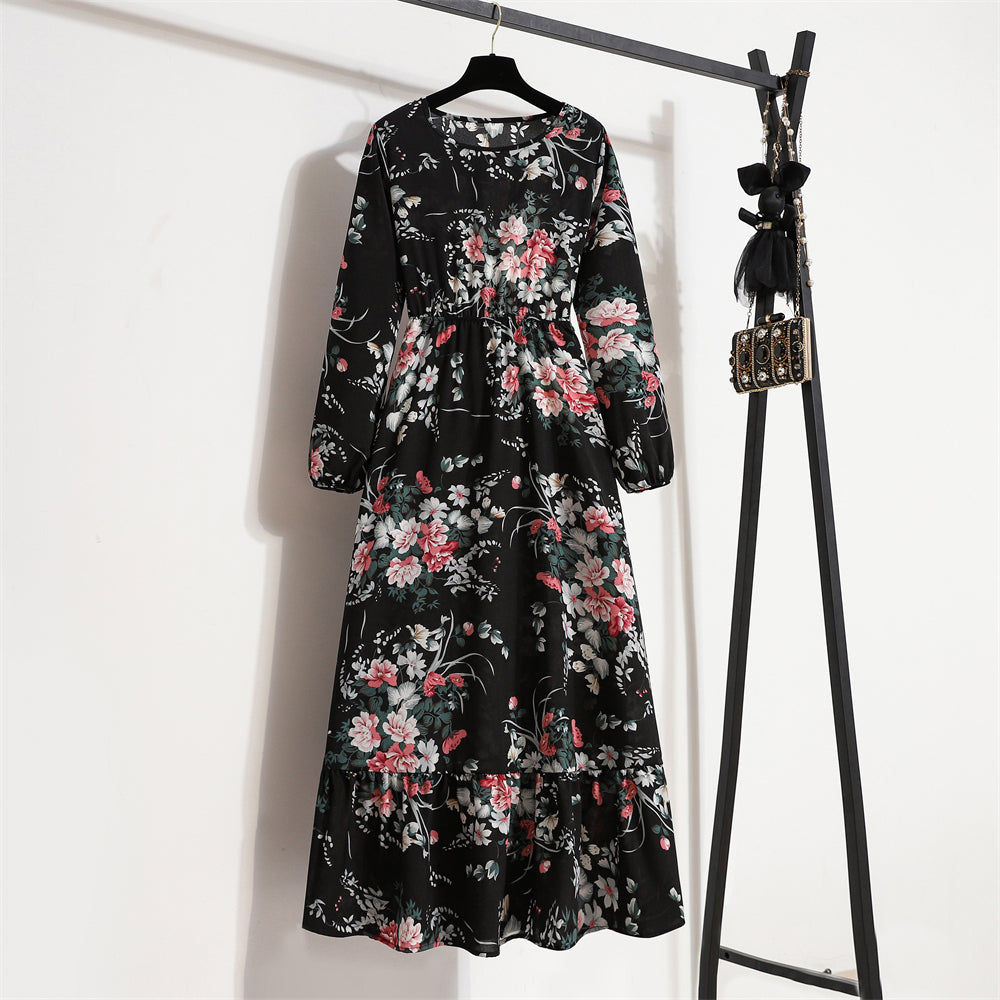 Robe Maxi Femme Été — Imprimé Floral Manches Longues Plage & Soirée