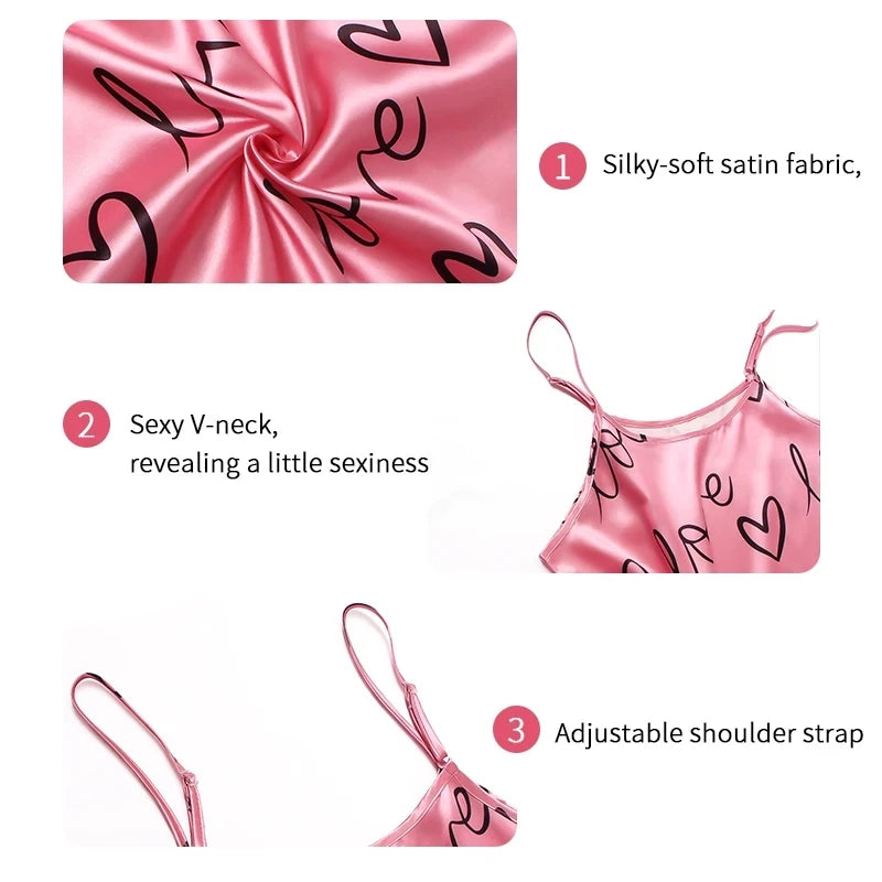 Nuisette Femme Dentelle Bretelles Sans Manches — Lingerie Satin Sexy, Lounge Été