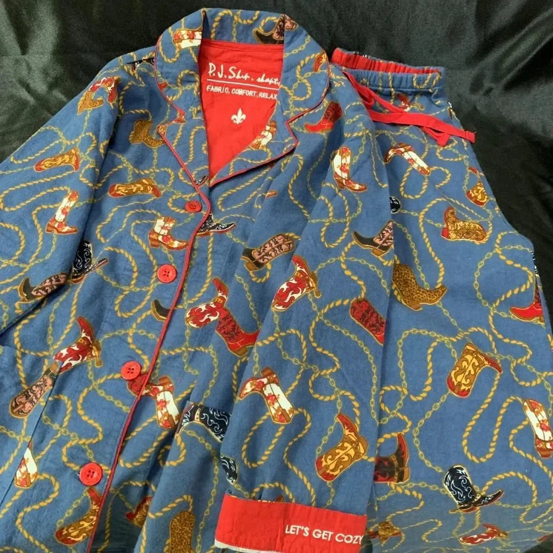 Ensemble Pyjama Femme Coton — Imprimé Cartoon Mignon, 2 Pièces, Manches Longues, Automne