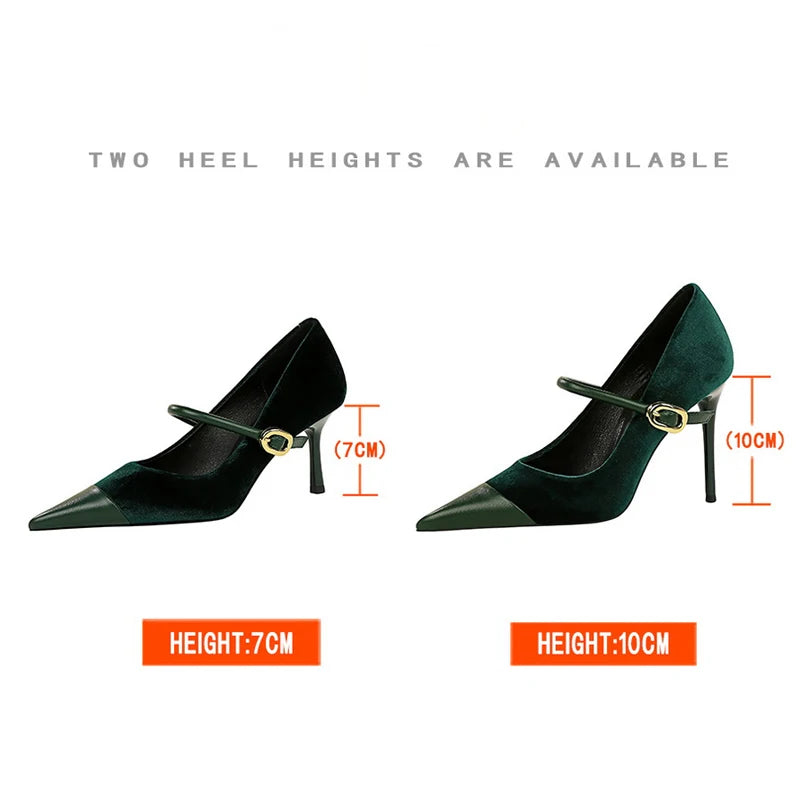 Escarpins Femme Bout Pointu Stiletto BIGTREE — Suède, 7cm 10cm, Grande Taille 43