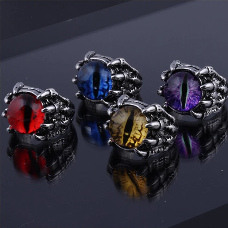 Bague Œil du Diable Turc Bleu — Ajustable, Punk, Homme & Femme, Tendance
