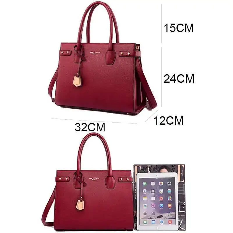 Sac à Main Femme Cuir PU — Satchel Élégant Grande Marque, Bandoulière Épaule