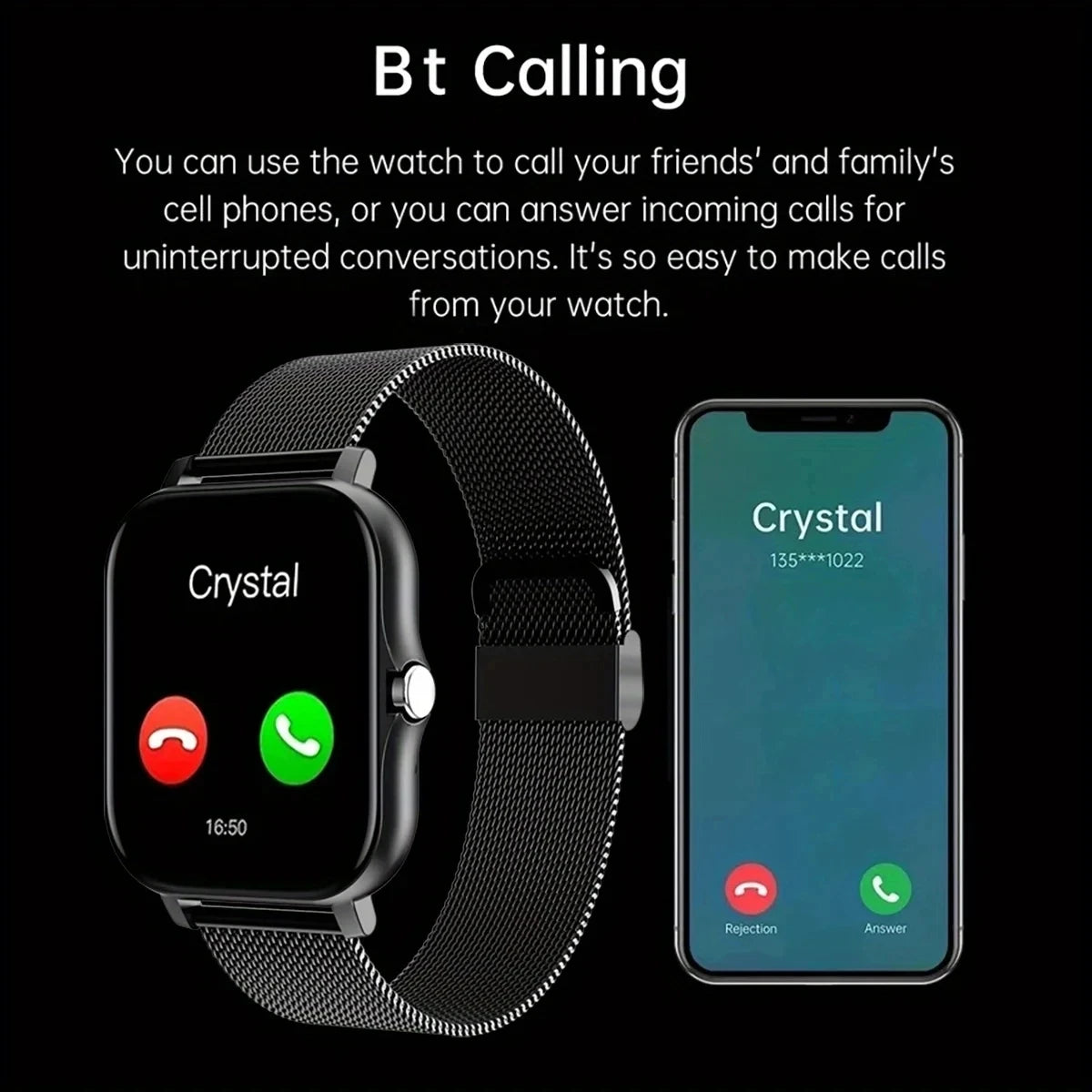 Montre Connectée GPS Sport Homme Femme — Écran Tactile, Appels Bluetooth, Smartwatch 2025