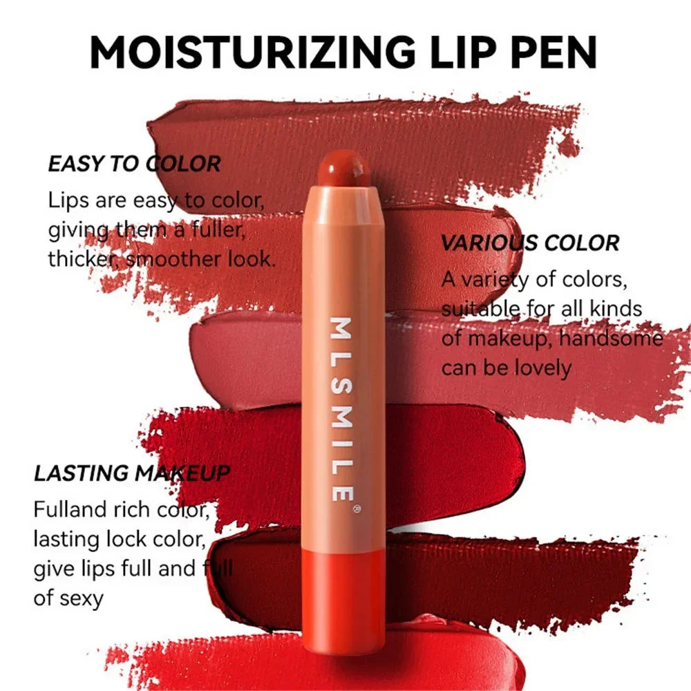 Crayon Lèvres Velours Waterproof 6 Couleurs Longue Tenue — Nude & Rose
