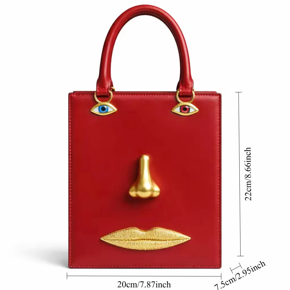 Sac À Main Femme Portrait Personnalisé — Style Rétro, Bandoulière Mono-Épaule