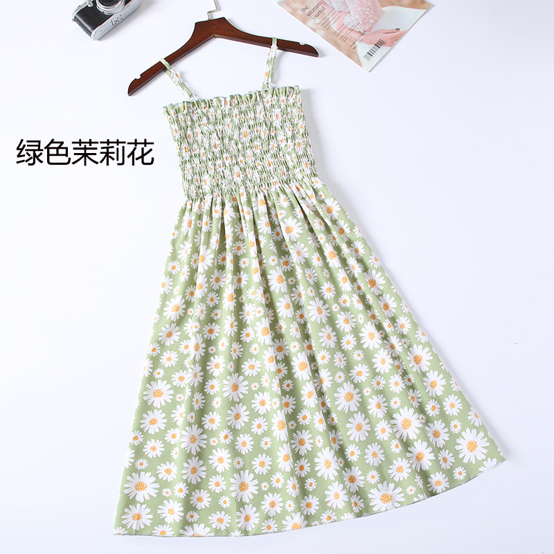 Robe Mini Femme Taille Haute Élastique — Bretelles, Sans Manches, Mousseline Été