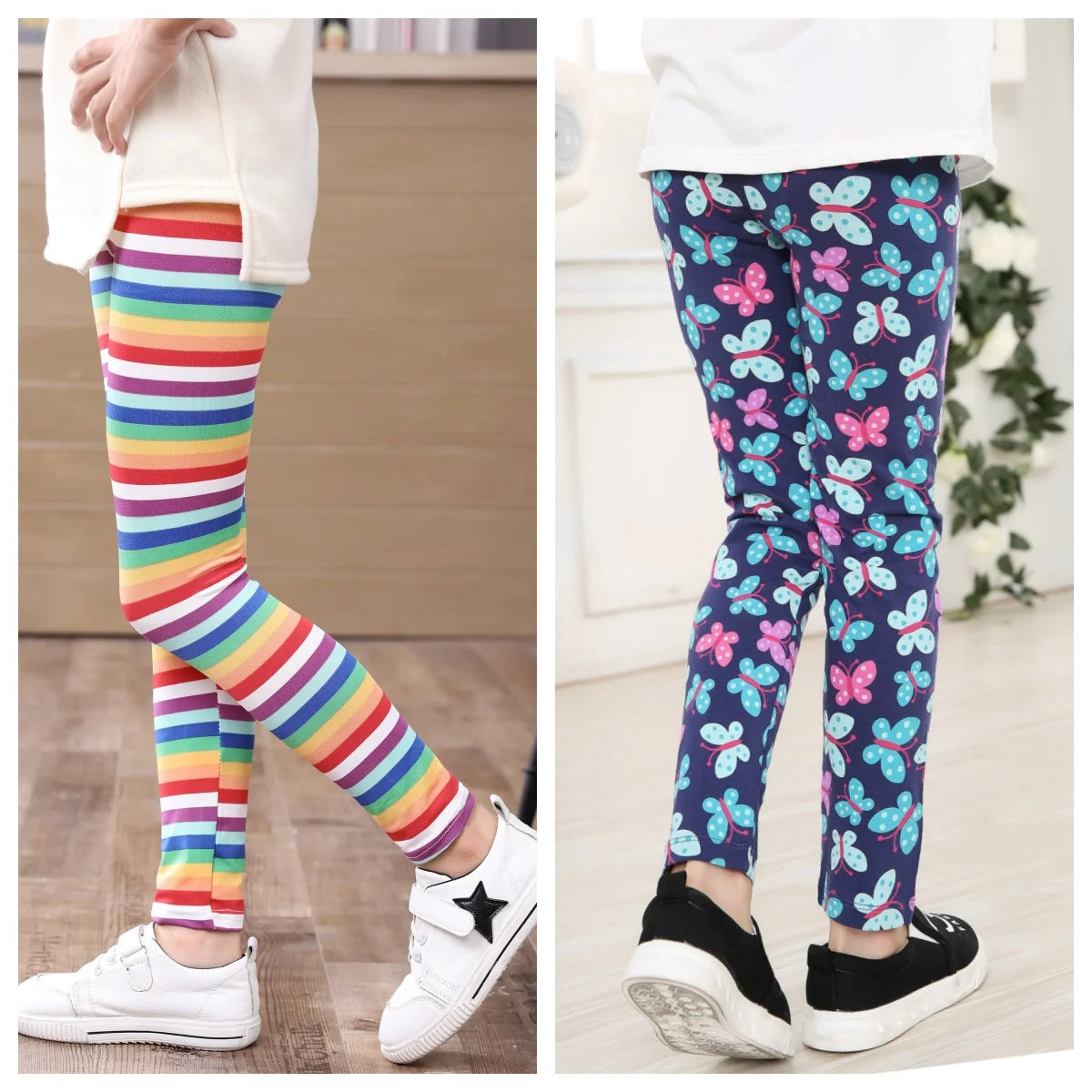 Legging Fille Imprimé Cartoon — Taille Élastique, Yoga Doux, Enfant & Bambin