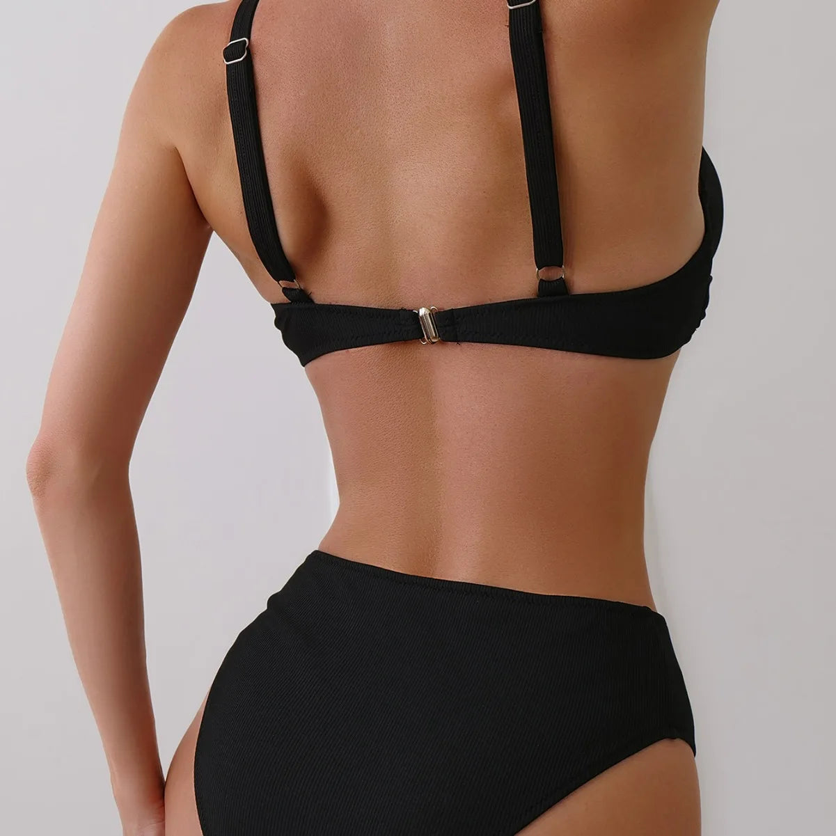 Bikini 2 Pièces Femme Uni 2025 — Maillot de Bain Sexy, Plage & Vacances