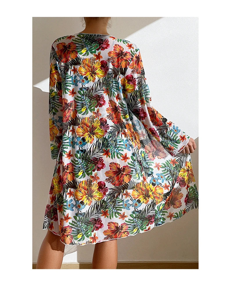 Bikini 3 Pièces Femme Rembourré 2024 — Cover-Up Manches Longues, Style Brésilien