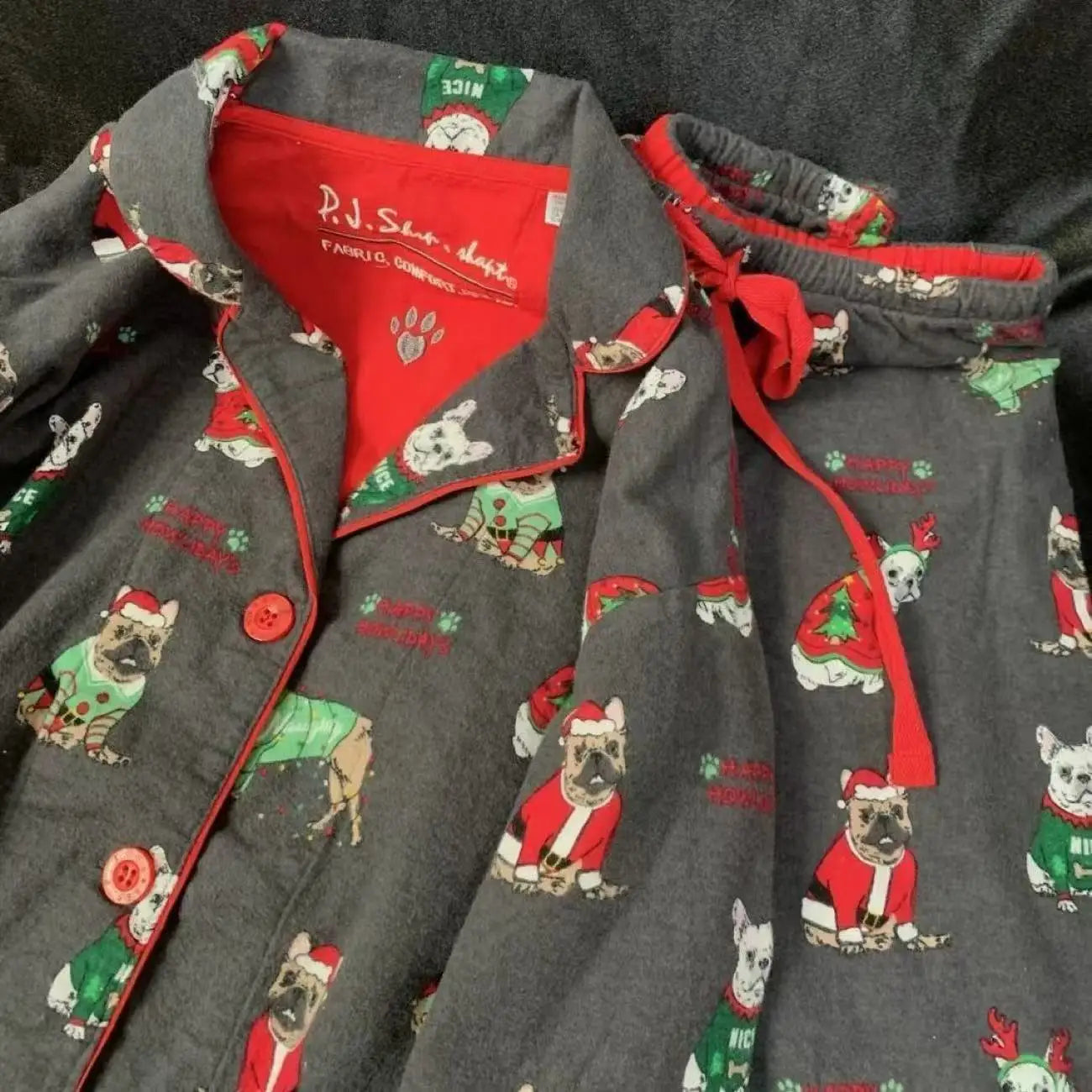Ensemble Pyjama Femme Coton — Imprimé Cartoon Mignon, 2 Pièces, Manches Longues, Automne