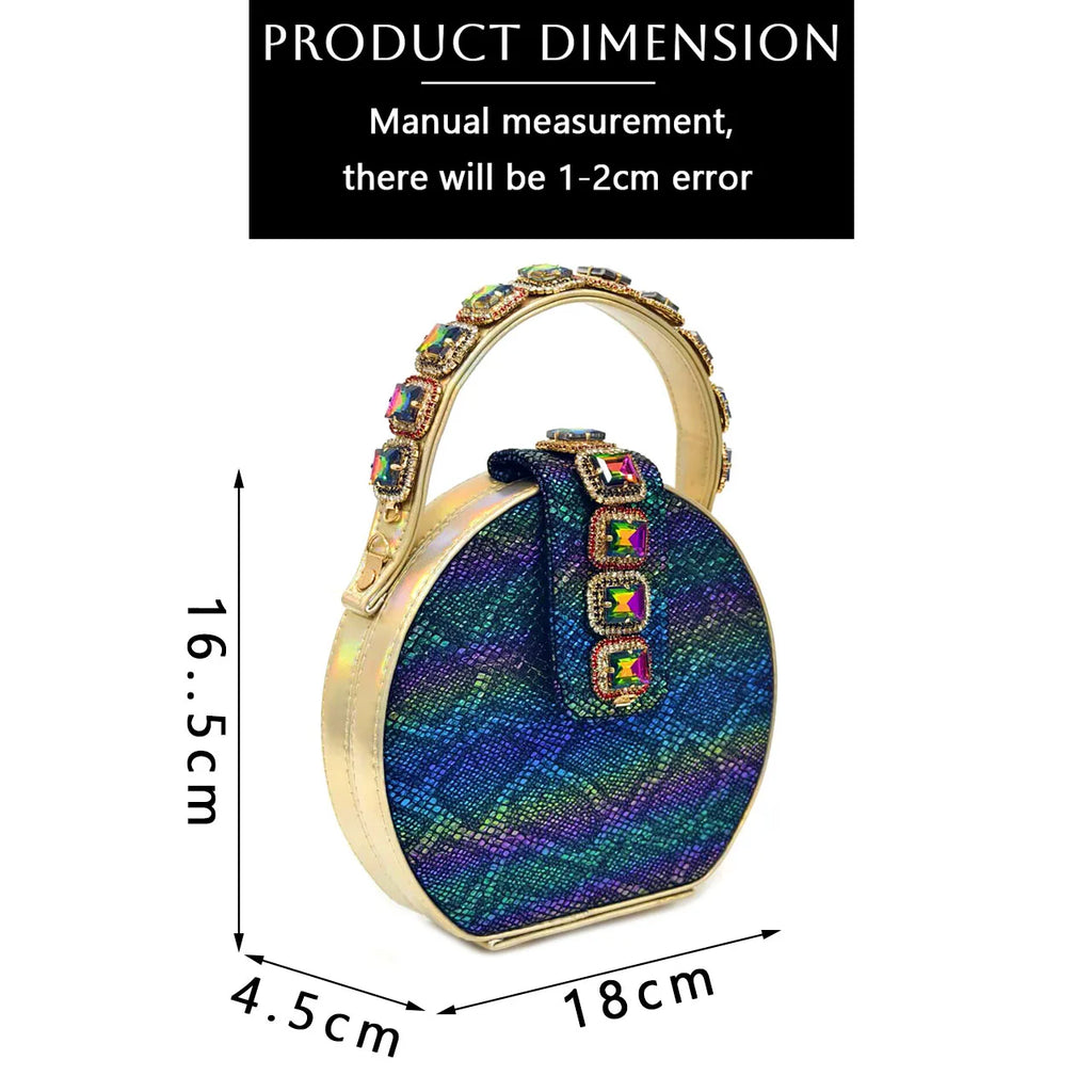 Ensemble Chaussures & Sac Femme Venus Chan Vert Strass — Talon Haut, Soirée Luxe