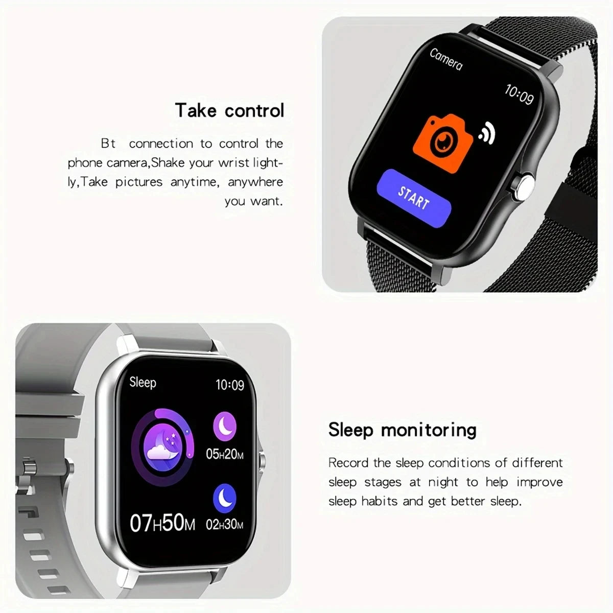 Montre Connectée GPS Sport Homme Femme — Écran Tactile, Appels Bluetooth, Smartwatch 2025