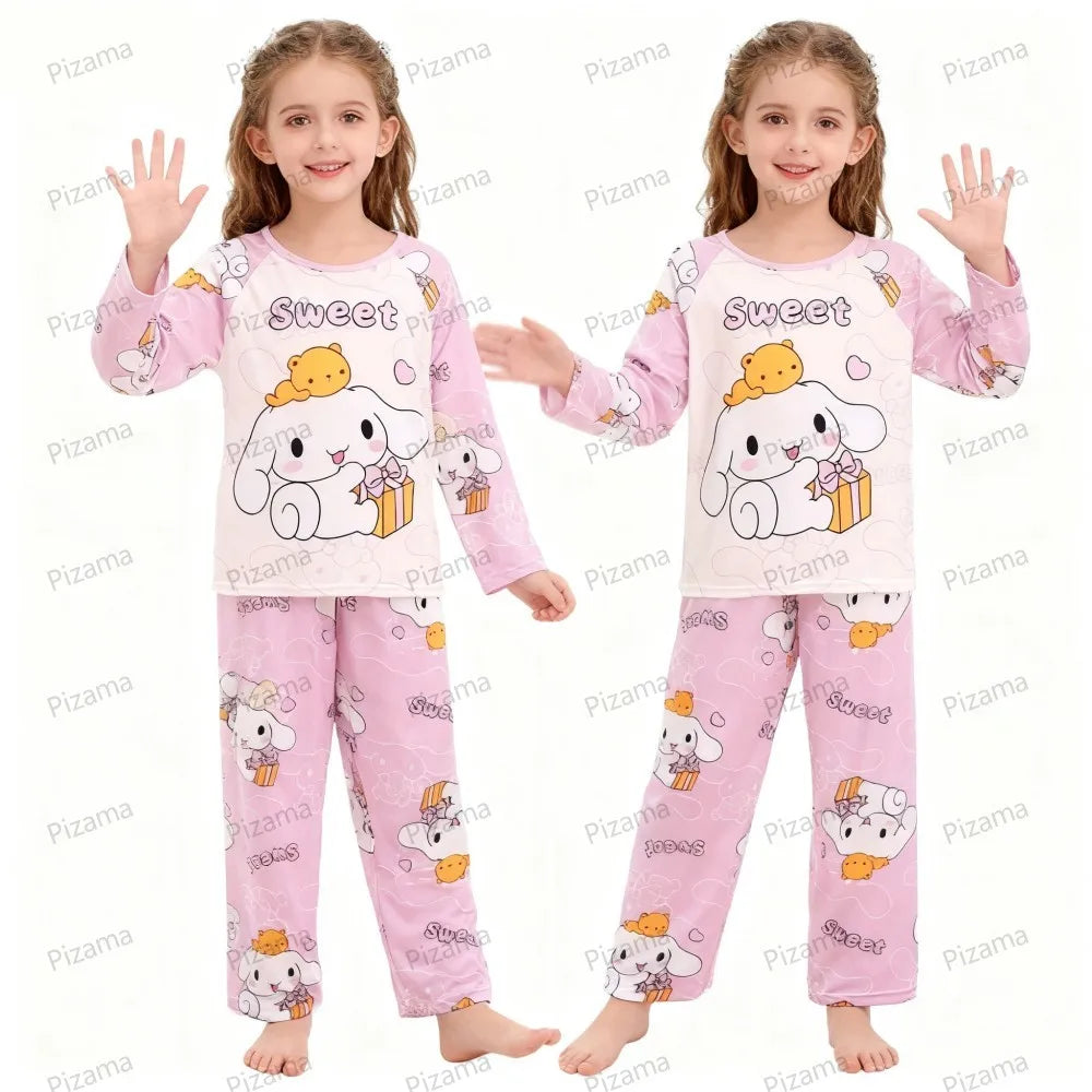 Pyjama Enfant Sanrio Hello Kitty — Manches Longues, Cinnamoroll & Kuromi, Doux
