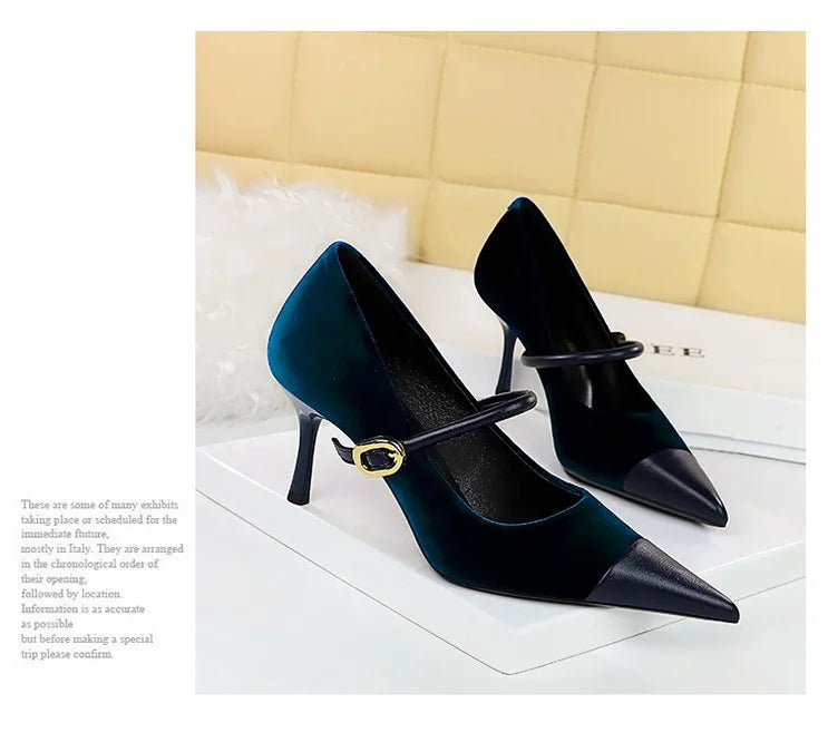 Escarpins Femme Bout Pointu Stiletto BIGTREE — Suède, 7cm 10cm, Grande Taille 43