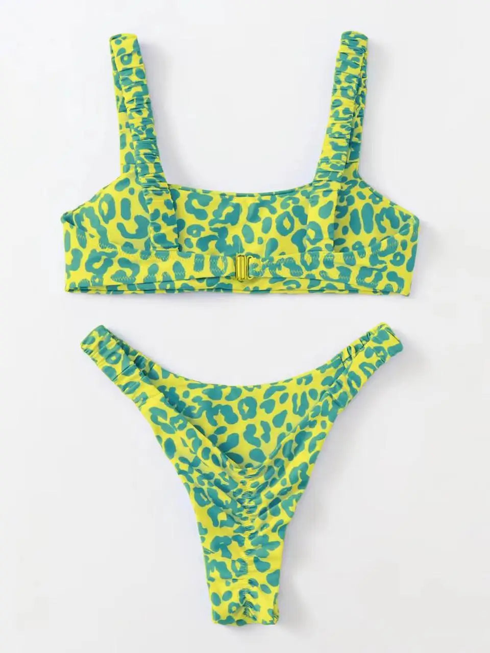 Micro Bikini Sexy 2 Pièces Léopard 2026 — Taille Haute, Bretelles, Maillot de Bain Femme