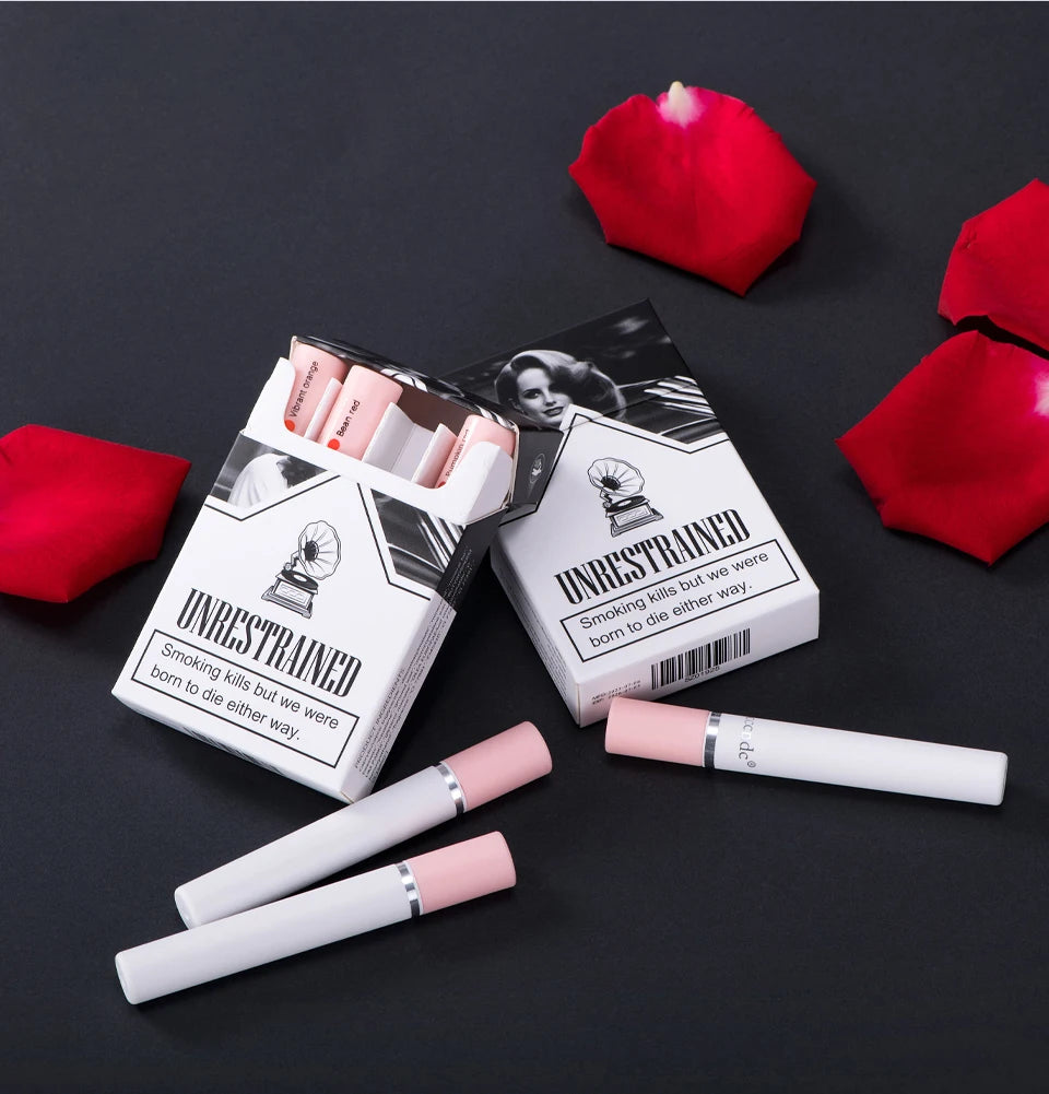 Kit Rouge à Lèvres Mat 4 Couleurs — Lip Gloss Waterproof, Longue Tenue, Teinte à Lèvres