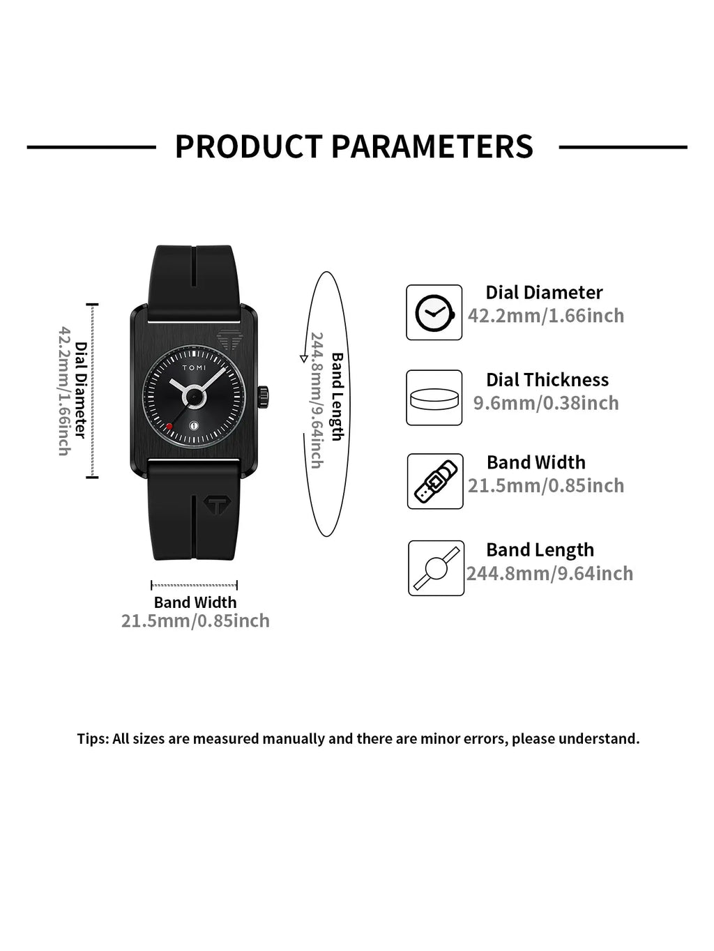 Montre Homme Fashion Quartz — Petit Cadran Carré, Boucle Magnétique, Casual Léger