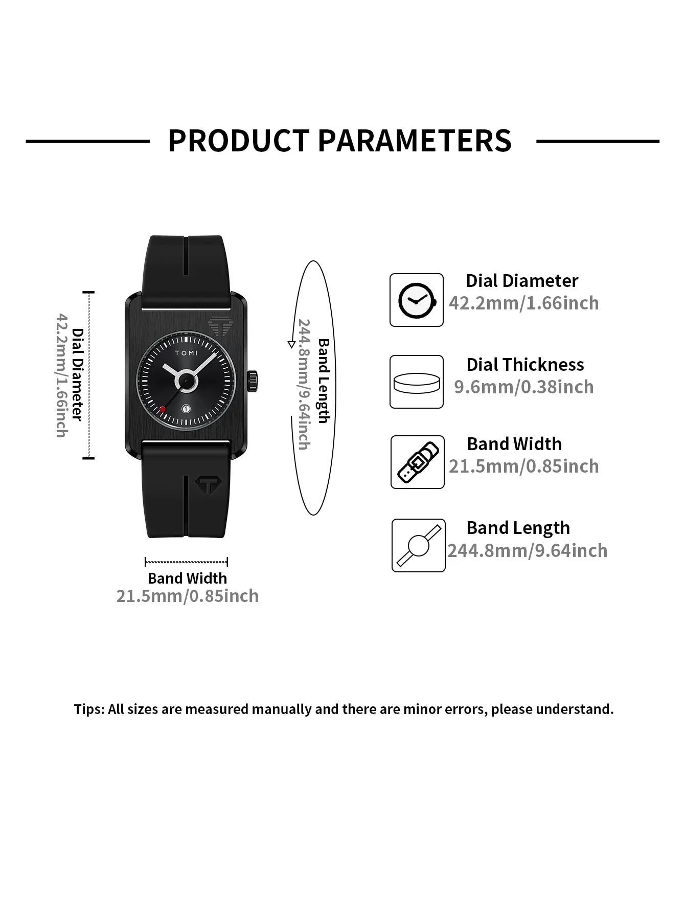 Montre Homme Fashion Quartz — Petit Cadran Carré, Boucle Magnétique, Casual Léger